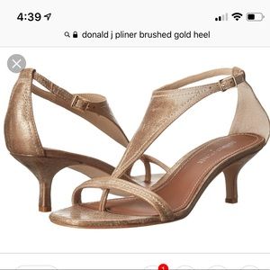 Donald J Pliner Brushed Gold Monti Heels